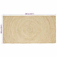 Vloerkleed Natuurlijk en Wit 100 x 200 cm Jute 8