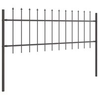 Tuinhek 2 pcs Grijs 3,4 x 0,6 m Poedercoating staal 4