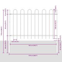 Tuinhek Grijs 1,7 x 1,2 m Poedercoating staal 7
