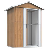 Tuinhuis Bruin 126x97,5x177 cm Gegalvaniseerd Staal 4