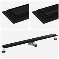 Doucheafvoer 2-in-1 met 360&deg; Sifon Zwart 100 cm 2