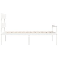 Seniorenbed met hoofdbord massief hout wit 90x200 cm 7