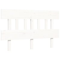 Seniorenbed met hoofdbord massief hout wit 8