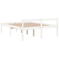 Seniorenbed massief grenenhout wit 120x190 cm 6
