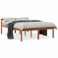 Seniorenbed massief grenenhout wasbruin 120x190 cm 2