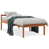 Seniorenbed massief grenenhout wasbruin 90x200 cm 2