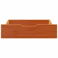 Bedlades 2 st 75x55x17 massief grenenhout wasbruin 3