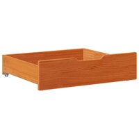 Bedlades 2 st 75x55x17 massief grenenhout wasbruin 4