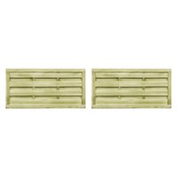 Poorten 2 st 150x75 cm ge&iuml;mpregneerd grenenhout groen 3