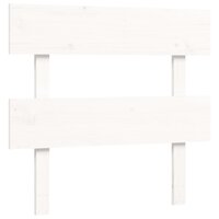 Seniorenbed met hoofdbord massief hout wit 8