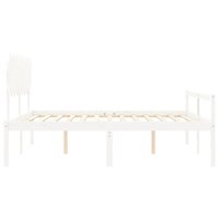 Seniorenbed met hoofdbord massief hout wit 7