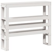 Seniorenbed met hoofdbord massief grenenhout wit 75x190 cm 8
