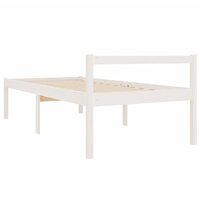 Seniorenbed massief grenenhout wit 75x190 cm 5