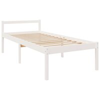 Seniorenbed massief grenenhout wit 90x190 cm 3