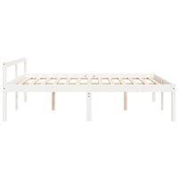 Seniorenbed massief grenenhout wit 160x200 cm 5
