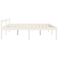 Seniorenbed massief grenenhout wit 180x200 cm 5