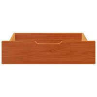Bedlades 2 st 65x55x17 massief grenenhout wasbruin 3