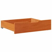 Bedlades 2 st 65x55x17 massief grenenhout wasbruin 4