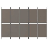 Kamerscherm met 5 panelen 300x200 cm stof antracietkleurig 3