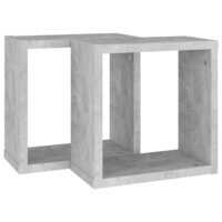 Wandschappen kubus 2 st 30x15x30 cm betongrijs 5