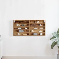 Vitrinekast met plank Oud Hout 100 x 8,5 x 50 cm Bewerkt hout 4