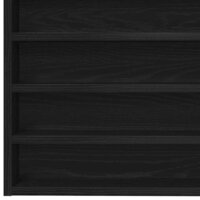 Vitrinekast Zwart Eiken 100 x 8,5 x 50 cm Bewerkt hout 8