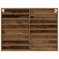 Vitrinekast met plank Oudhout 100 x 8,5 x 75 cm Bewerkt hout 6
