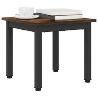 Salontafel Rook Eik 40 x 40 x 36 cm Bewerkt hout 3
