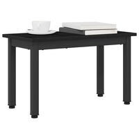 Salontafel Zwart Eiken 60 x 30 x 36 cm Bewerkt hout 3