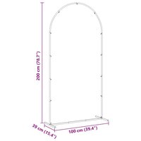Trouwrand Wit 100 x 39 x 200 cm Staal 9