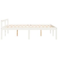 Seniorenbed massief grenenhout wit 120x200 cm 5
