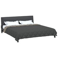Zomerdekbed Lichtgrijs en Antraciet 200 x 200 cm Microvezel 3