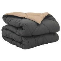 Vol jaar dekbed Antraciet en Taupe 200 x 135 cm Microfiber 2