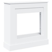 Haardombouw 90x30x90 cm bewerkt hout wit 2