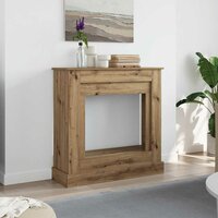 Haardombouw 90x30x90 cm bewerkt hout artisanaal eikenkleurig 3