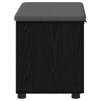 Halbank met kussen met opslag Zwart Eiken 60 x 38 x 46 cm 7