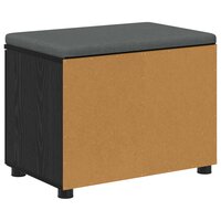 Halbank met kussen met opslag Zwart Eiken 60 x 38 x 46 cm 8