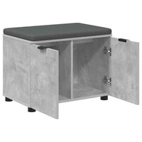 Halbank met kussen met opslag Beton Grijs 60 x 38 x 46 cm 5