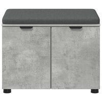Halbank met kussen met opslag Beton Grijs 60 x 38 x 46 cm 6
