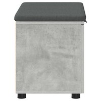 Halbank met kussen met opslag Beton Grijs 60 x 38 x 46 cm 7