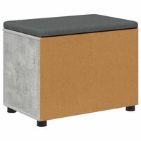 Halbank met kussen met opslag Beton Grijs 60 x 38 x 46 cm 8