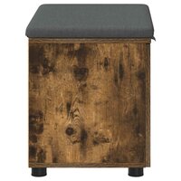 Halbank met kussen met opslag Gerookt eiken 60 x 38 x 46 cm 7