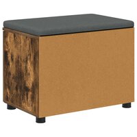 Halbank met kussen met opslag Gerookt eiken 60 x 38 x 46 cm 8