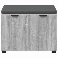 Halbank met kussen met opslag Grijs Sonoma 60 x 38 x 46 cm 6