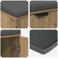 Halbank met kussen met opslag Artisan Eiken 80 x 38 x 46 cm 9
