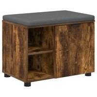 Halbank met kussen Effen Gerookt eiken 60 x 38 x 46 cm 2