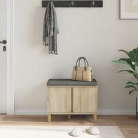 Halbank met kussen met opslag Sonoma Eiken 60 x 38 x 46 cm 4