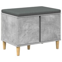 Halbank met kussen met opslag Beton Grijs 60 x 38 x 46 cm 2