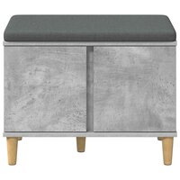 Halbank met kussen met opslag Beton Grijs 60 x 38 x 46 cm 6
