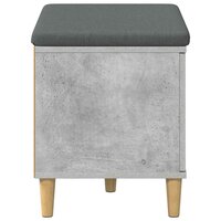 Halbank met kussen met opslag Beton Grijs 60 x 38 x 46 cm 7